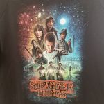 Stranger Things  Netflix Womens Sweatshirt Black Graphic Off Shoulder Pullover M Photo 3