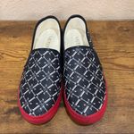 Ralph Lauren Lauren  Women Navy Blue Red Jinny Monogram  Sneaker Sz 8B Holiday Photo 4