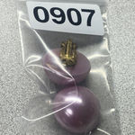 Vintage Signed Japan Pink Lavender Glass Pearl Clip On Earring Elegant Statement Photo 0