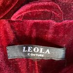 LEOLA COUTURE velvet puffer burgundy full zip fully lined cropped coat size M Purple Size M Photo 7