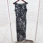 Calvin Klein Abstract Print Elastic Waist Wide Leg Sleeveless Jumpsuit Black 8 Photo 8