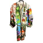 NWT ALÉMAIS Paradiso Linen Mini‎ Dress Size 2 White Photo 3