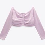ZARA NWOT  SOFT RUCHED CROP CARDIGAN LARGE BLOGGERS FAV Photo 4