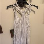 C&C California C & C striped linen grecian maxi dress. White/gray. Size s Photo 4