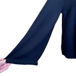 Cloth & Stone  Anthropologie Black Bell Sleeves Long Sleeve Viscose Blouse XS Photo 2