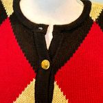 Dress Barn Vintage Cardigan | NWT | Argyle | Festive | Medium | Sparkle | Classy Photo 4