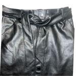 Abercrombie & Fitch  black faux leather mini skirt .. new Photo 1