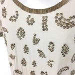 French Connection  White & Brass Bead Cotton Dress Size 4 Photo 5