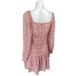 Princess Polly  Carrillo Red Floral Long Puff Sleeve Ruffle Tiered Mini Dress 6 Photo 2