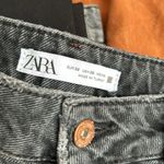 ZARA Women's Black Dark Wash High Rise Denim Jeans Size 06 Photo 3