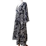 La Plage Dress Medium 100% Cotton Coverup Midi Resort Bohemian Crochet Cruise Blue Photo 11