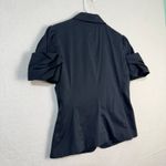 Elie Tahari Snap Button Closure Notched Lapel Collar Size Medium Black Blazer Photo 3