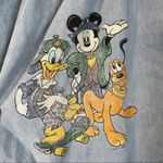 Disney Vintage Mickey Mouse High Rise Light Wash Mom Shorts Size 14 Photo 3