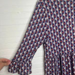 Bobeau Women's Geometric Print 3/4 Sleeve Babydoll Dress Size L Photo 5