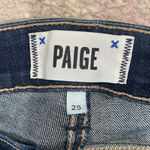 Paige  Women's Dark Wash Straight Leg Skinny Denim Jeans Sz 25 Photo 3