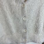 Aerie White Faux-Fur Cardigan Small Cropped EUC Photo 3