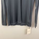 Groceries Apparel Dark Green Grey Soft Lightweight V Neck Long Sleeve Top Photo 3