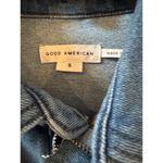 Good American  Short Sleeve Point Collar Straight  Denim jumpsuit Photo 2