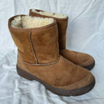 UGG  Australia Tan Brown Chestunt Genuine Leather Short Boots‎ Women's Size 5 Photo 0