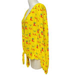 Anthropologie Kendra Dandy Dreamer Top Blouse Button Strawberry Yellow Size 14 Photo 4