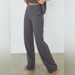 Lunya Cool High Rise Lounge Pant Grey Microstripe Comfy Supima Cotton Size XL Gray Photo 10