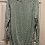 Nike  Dri Fit Long Sleeve Athletic Workout Top Women's Sz Large Light Blue Tunic Photo 0