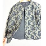 ZARA Olive Green Printed Puffer Quilted Jacket Size Small Lightweight Boho Photo 8