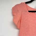 Madewell  Texture & Thread Coral Ruffled Sleeve Top Shirt XS Blouse Coquette Photo 2