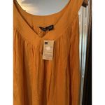 Boho Dress Mustard Yellow NWT One Size | Cottagecore Flowy Sleeveless Summer Photo 2