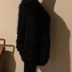 Love Tree Black Fuzzy Twist Back Sweater Photo 3