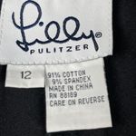 Lilly Pulitzer Vintage Cropped Capri Pants Womens 12 Black Preppy Casual Career Photo 3