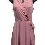 Monteau Dusty Rose Pink Spaghetti Strap Faux Wrap Slip Lace W/ Tie Dress Small S Photo 0