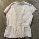 Sonoma  Shirt Womens XL Lace Trim Light Pink The Front Cinched Blouse Lagenlook Photo 2