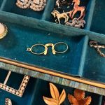 Vintage Opera Eyeglass Pendant Frames, Gold overlay, Rare Photo 1
