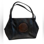 KENZO Vintage Wooden Koi Leather Handbag Black Photo 0