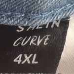 SheIn  Curve 4XL Distressed Raw Cut Hem Blue Denim Bermuda Shorts w/5 Pockets Photo 7