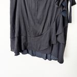 Anthropologie [] Maeve Black Satin Wrap Ruffle Hem Mini Skirt NWT Balletcore XL Photo 8