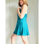 Victoria's Secret VTG 90s Victoria’s Secret Chemise Slip Dress Turquoise Satin SZ M Photo 5
