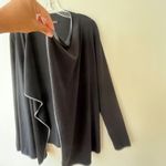 J. McLaughlin J.‎ McLaughlin Sz L Black Gray Cardigan Sweater Open Cascade Soft Knit Photo 5