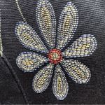 August Silk Jared Ross Black & Embroidered Boho Flowers Single Button Blazer Jacket Size 8 Photo 5