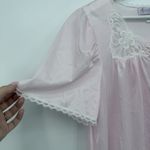 Gloria Vanderbilt  Vintage Light Pink Housecoat Pajama Dress Size Med Coquette Photo 3