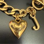 Juicy Couture Vintage Gold-tone Starter Charm Bracelet with Puffed Heart and J Photo 3