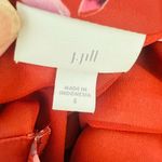 J Jill Watercolor Rust Floral Shift Dress 3/4 Kimono Sleeve Small Boho Office Red Photo 7