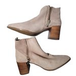 Blondo Laureece Waterproof Suede Ankle Booties Block Heel Side Zip Tan 10M Photo 8