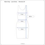 Main Strip White Crochet Lace Overlay Midi Dress M Sleeveless High Neck Bridal Photo 11