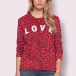 Sundry  Love Animal Print Sweatshirt Photo 0