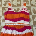 Jack by BB Dakota Jack Jamband‎ Wave Dress Striped Sleeveless Fit & Flare Pink Orange 4 Photo 6