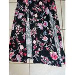 EXPRESS Women's Maxi Dress Off the Shoulder Smocked Black Floral Size Small Photo 10