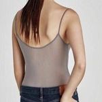 ZARA Sheer Gray Bodysuit Shiny Appliqué Sequins Photo 2
