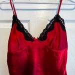 No Boundaries Red Black Lace Trim Cami Tank Top Women Size Small BabyDoll Witchy Vamp Photo 3